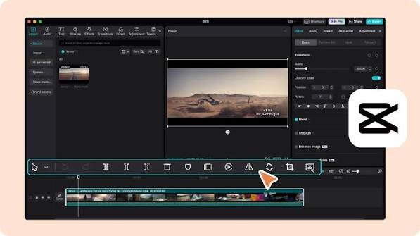 برنامج CapCut للمونتاج على الجوال واللابتوب
